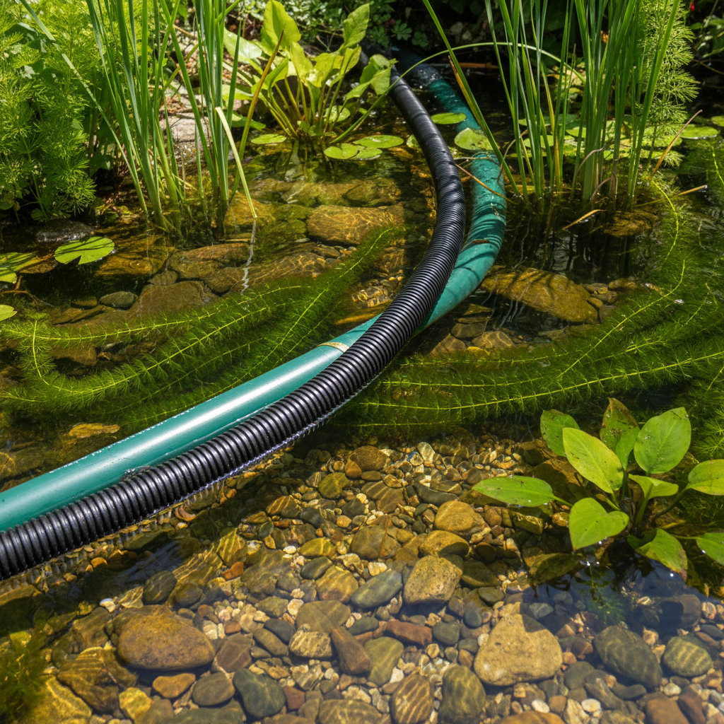 Вибір матеріалів для шлангів та труб у ставку: що найкраще для довговічної системи? — ілюстрація для статті на koi.te.ua