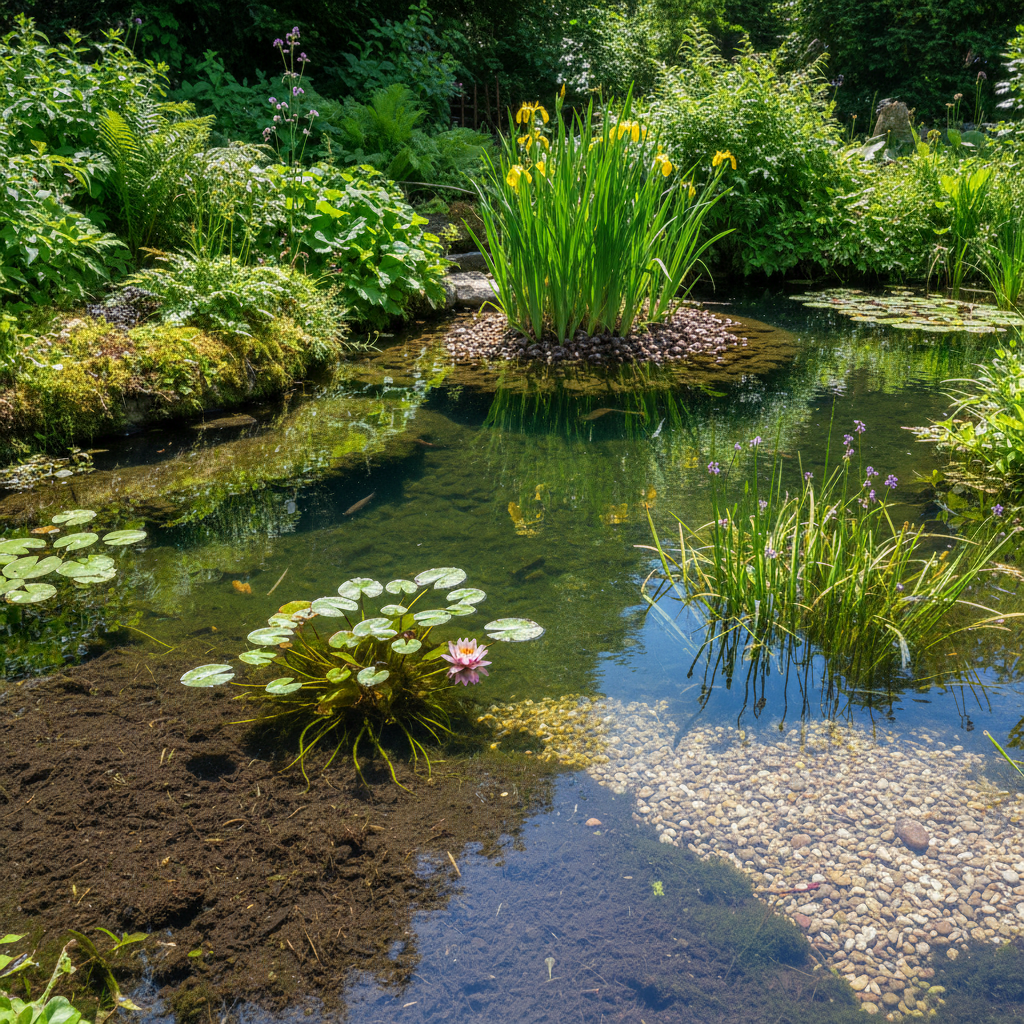 Види ґрунтів і субстратів для водних рослин: який вибрати для вашого ставка? — ілюстрація для статті на koi.te.ua