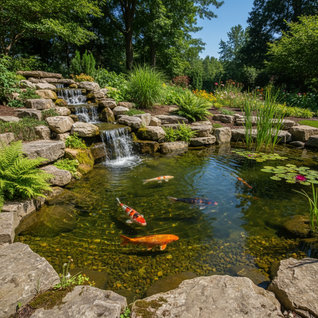Декоративні елементи для вашого ставка: ідеї та матеріали — головне зображення для статті на koi.te.ua