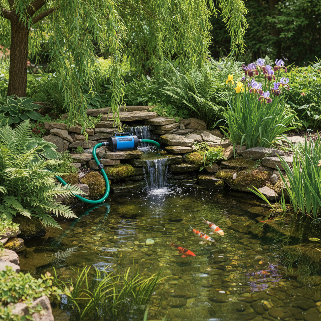 Вибір і монтаж ультрафіолетового стерилізатора для ставка: захист від одноклітинних водоростей — головне зображення для статті на koi.te.ua