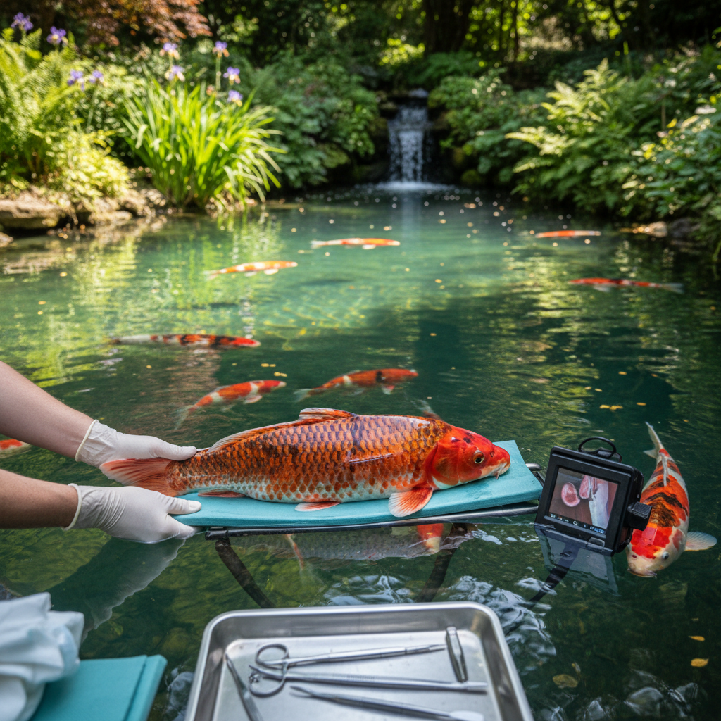Хірургічне лікування хвороб риб коі: коли необхідне втручання та як підготуватися? — головне зображення для статті на koi.te.ua