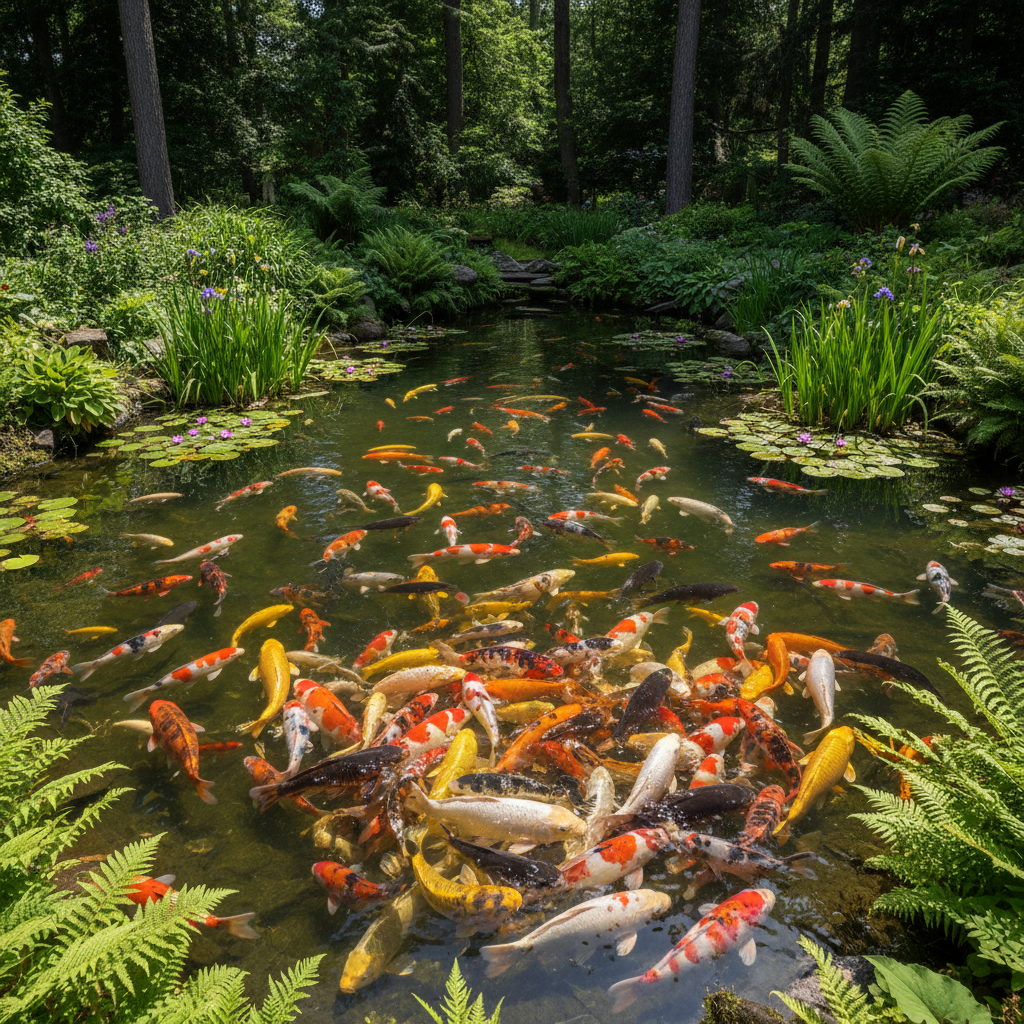 Скільки риб коі можна утримувати в ставку: повний посібник з розрахунку та планування — ілюстрація для статті на koi.te.ua