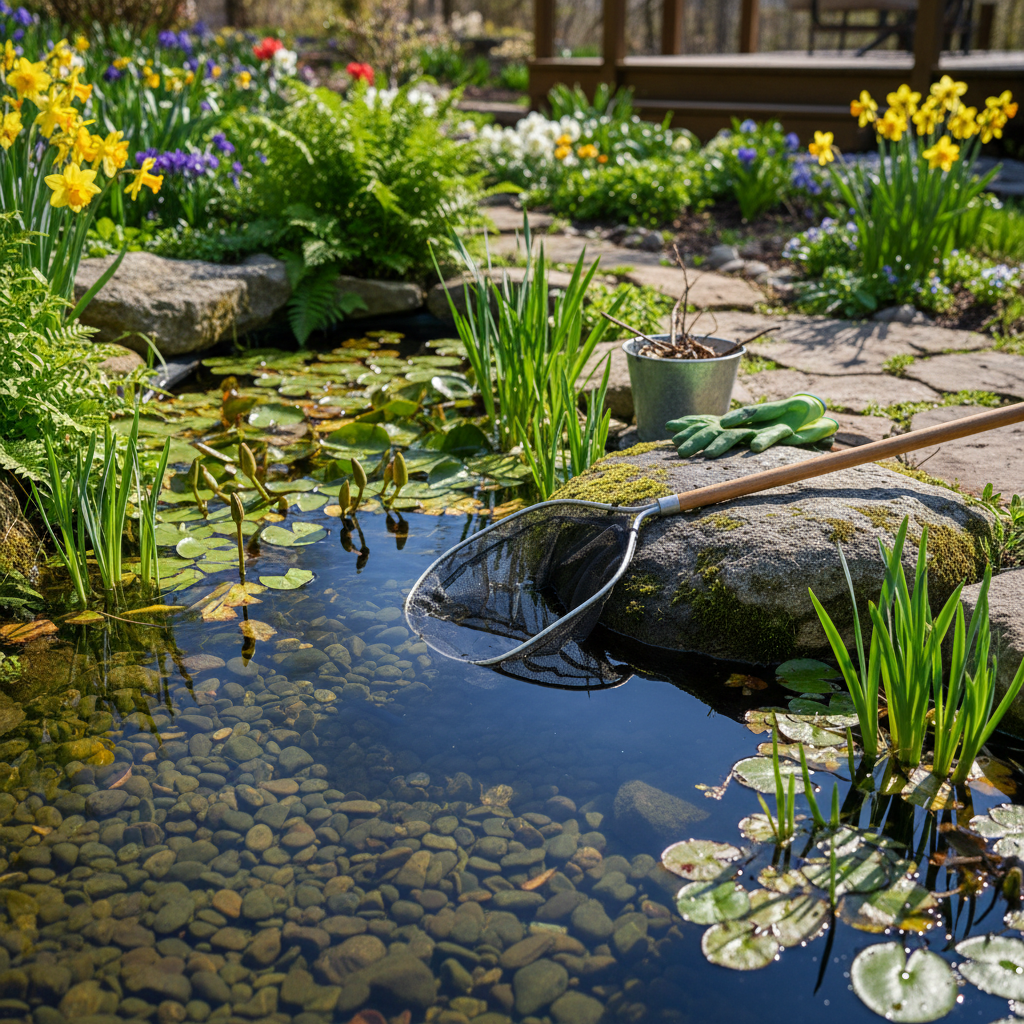 Поради з прибирання ставка навесні: як ефективно очистити водойму після зими — головне зображення для статті на koi.te.ua