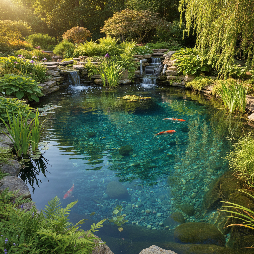 Вибір і встановлення системи УФ-стерилізації для великого ставка: максимальна чистота води — ілюстрація для статті на koi.te.ua