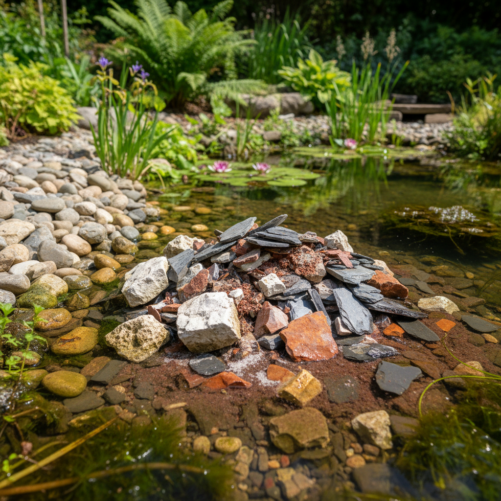 Які камені не можна використовувати для оформлення ставка: поради та застереження — ілюстрація для статті на koi.te.ua