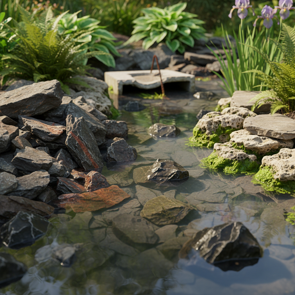 Які камені не можна використовувати для оформлення ставка: поради та застереження — ілюстрація для статті на koi.te.ua