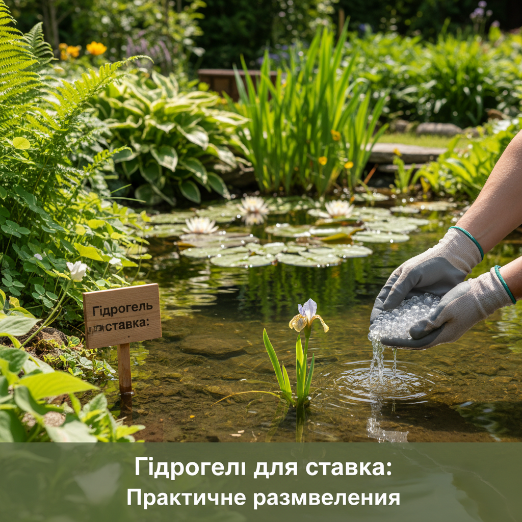Гідрогель для ставка: як підтримувати оптимальний рівень води та зменшити випаровування — ілюстрація для статті на koi.te.ua
