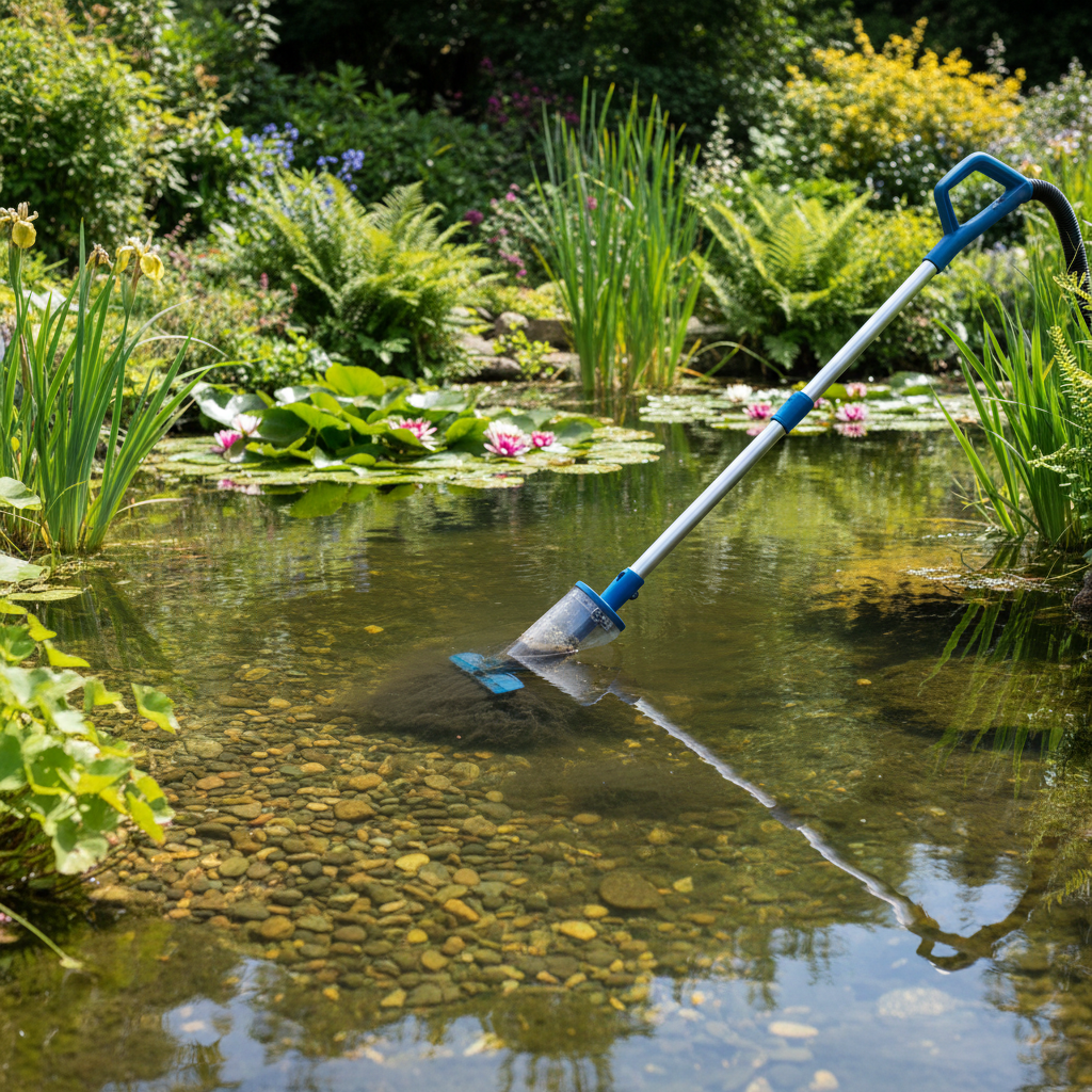 Поради з вибору та використання ставкових пилососів: чистий ставок без зайвих зусиль — головне зображення для статті на koi.te.ua