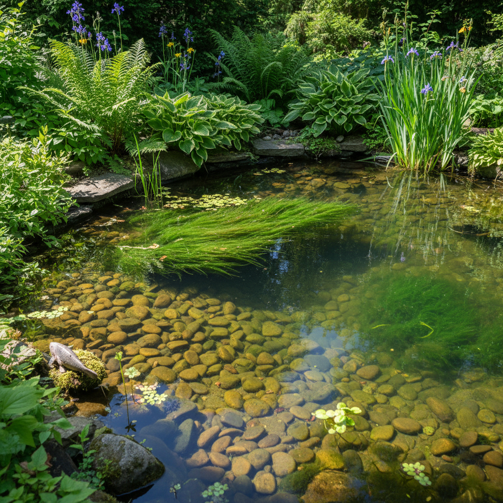 Мікроводорості в ставку: як розпізнати, запобігти та боротися? — ілюстрація для статті на koi.te.ua