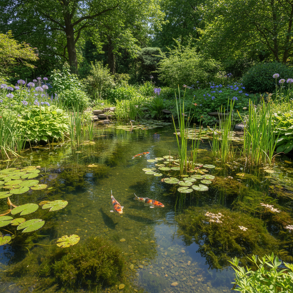 Хімічний склад води в ставку: вплив на біологічний баланс та заходи контролю — головне зображення для статті на koi.te.ua