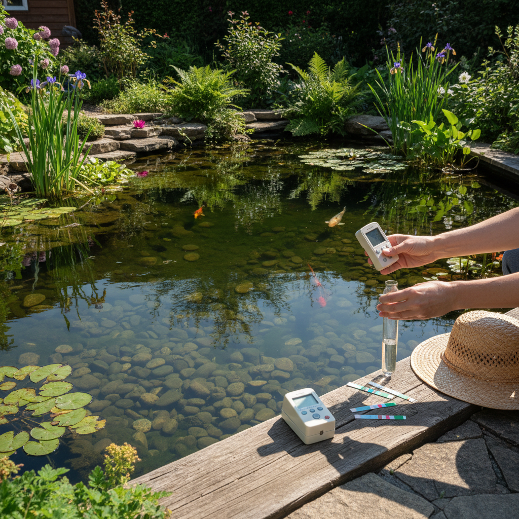 Моніторинг pH-рівня води в ставку: важливість та методи — головне зображення для статті на koi.te.ua