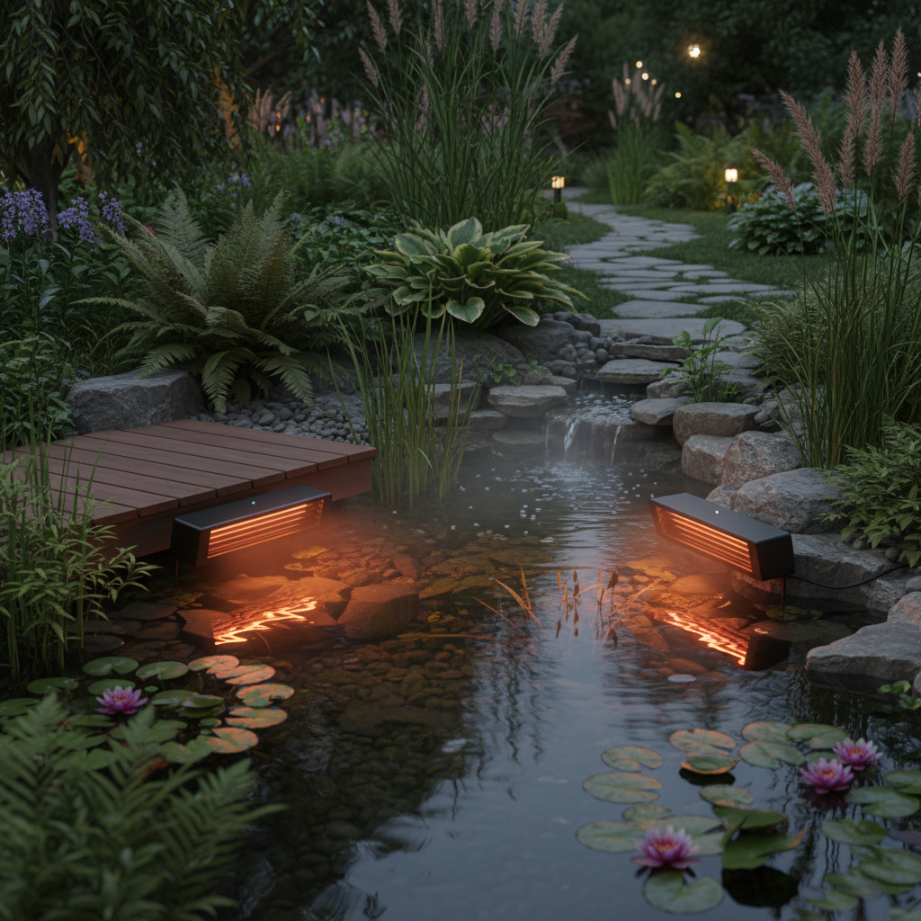 Інфрачервоні обігрівачі для ставка: технологія, переваги та вибір — ілюстрація для статті на koi.te.ua