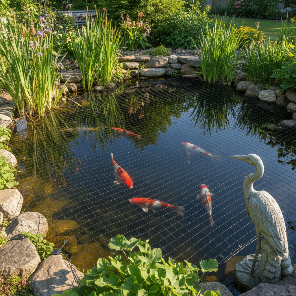 Хижі тварини біля ставка: як захистити риб коі від хижаків? — ілюстрація для статті на koi.te.ua