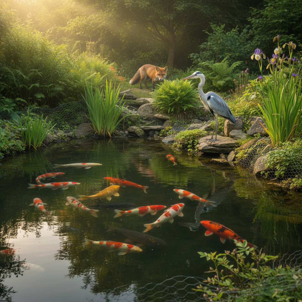Хижі тварини біля ставка: як захистити риб коі від хижаків? — головне зображення для статті на koi.te.ua