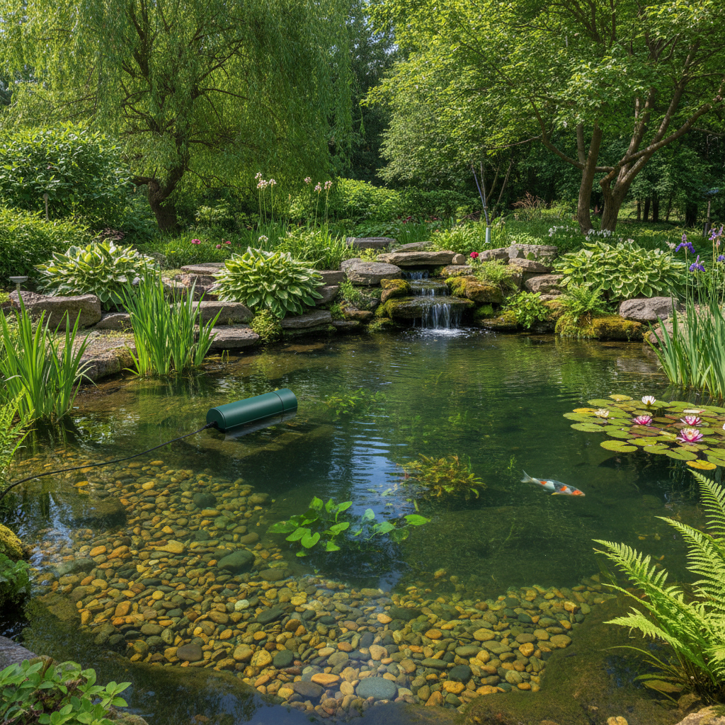 Вибір і правильне розташування ультрафіолетового стерилізатора для ставка — головне зображення для статті на koi.te.ua