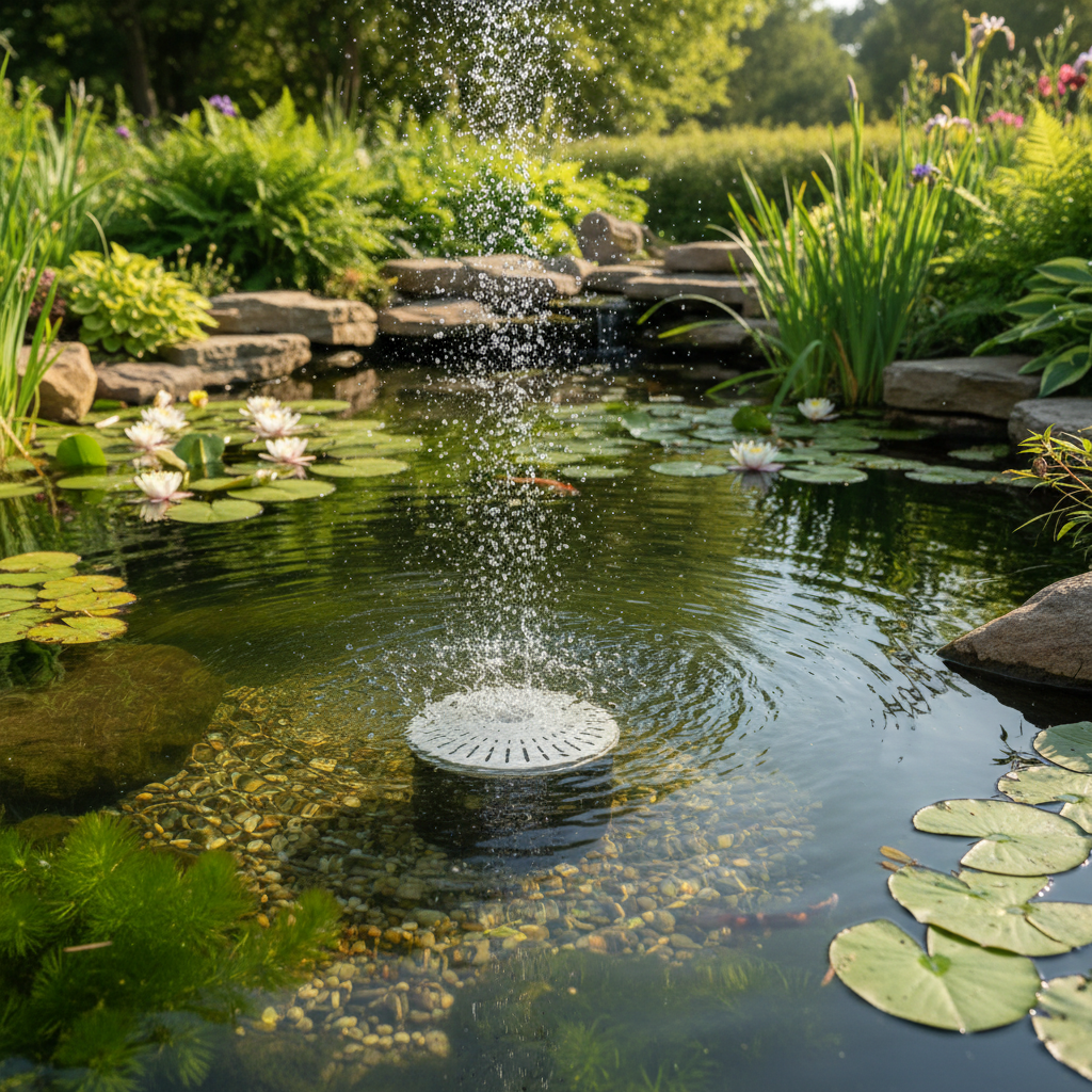 Вибір і правильне розташування аератора для ставка: секрети ефективної роботи — ілюстрація для статті на koi.te.ua