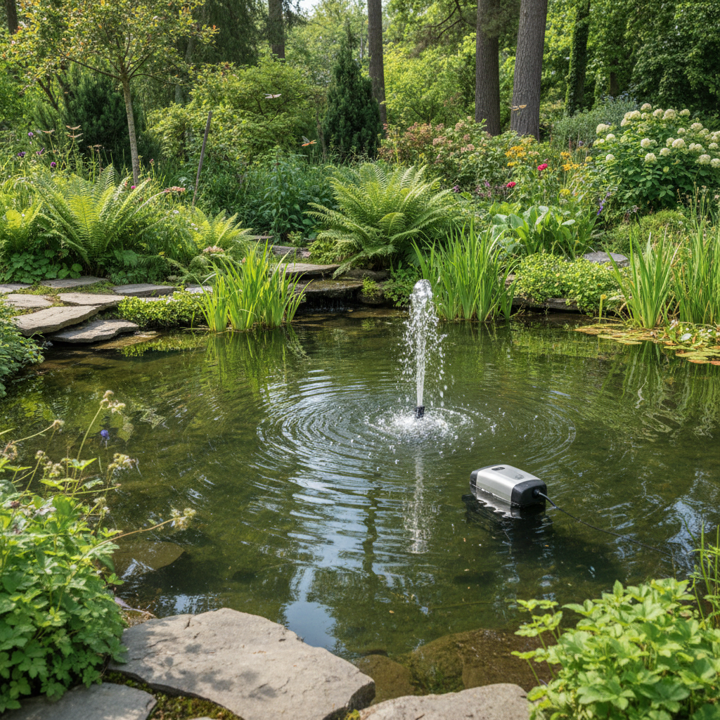 Вибір і правильне розташування аератора для ставка: секрети ефективної роботи — ілюстрація для статті на koi.te.ua