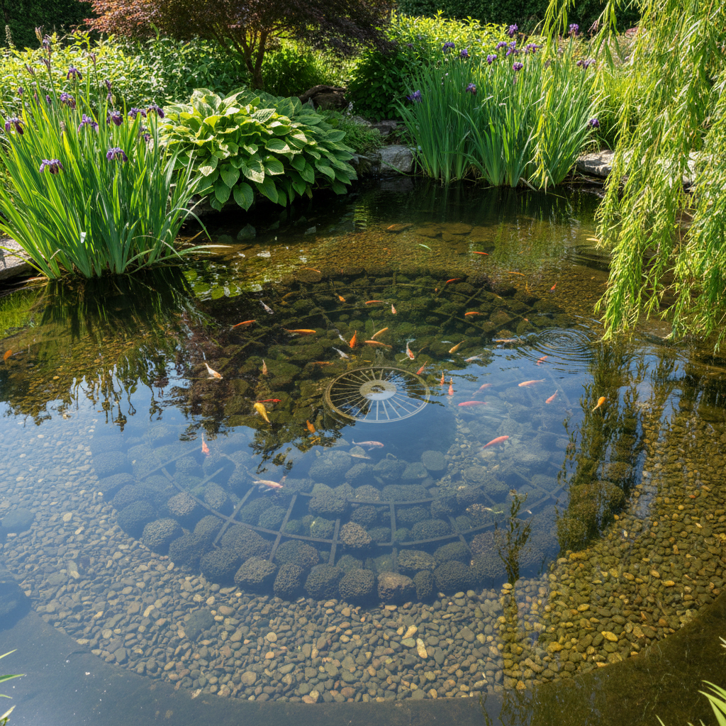 Вибір і встановлення систем донної фільтрації для ставків: підвищення ефективності очищення — головне зображення для статті на koi.te.ua