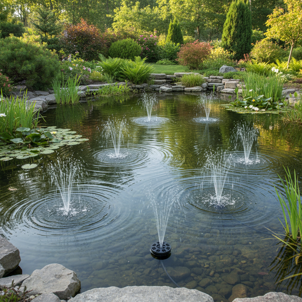 Правильний вибір та розташування розпилювачів повітря для ставка: забезпечення оптимальної аерації — ілюстрація для статті на koi.te.ua