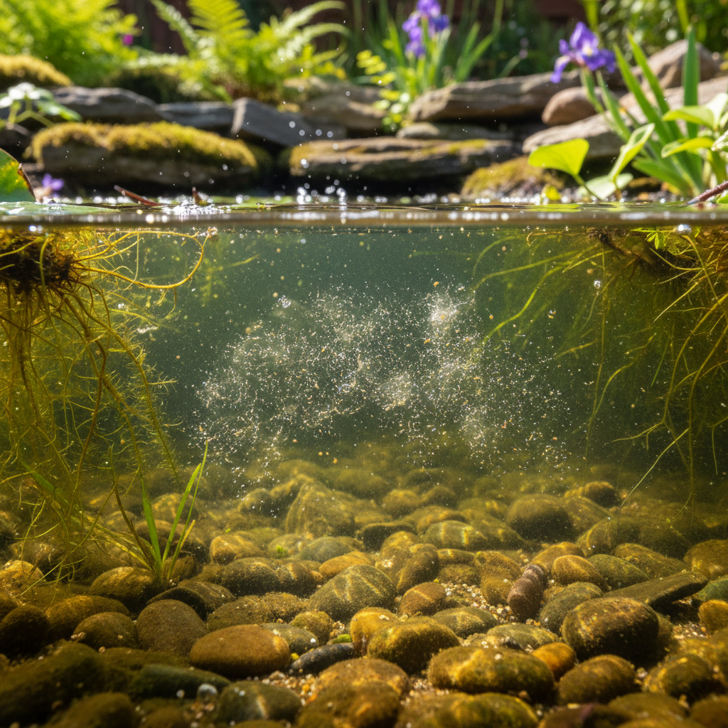 Які бактерії потрібні для ставка: роль корисних мікроорганізмів у біологічній фільтрації — ілюстрація для статті на koi.te.ua