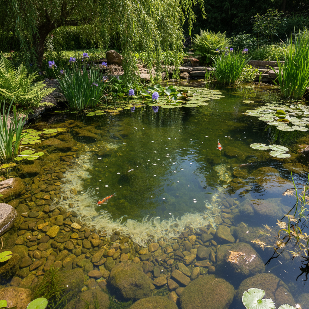 Які бактерії потрібні для ставка: роль корисних мікроорганізмів у біологічній фільтрації — ілюстрація для статті на koi.te.ua